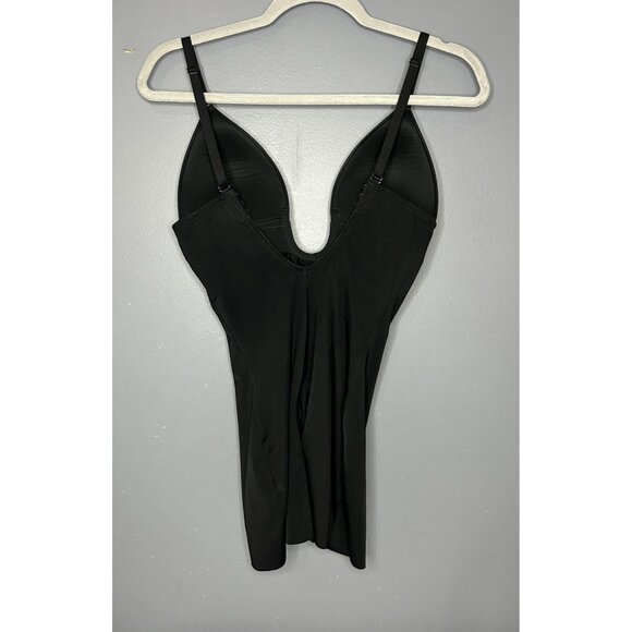 Spanx Bodysuit Womens Medium Black Suit Your Fancy Plunge Bra Low-Back Shapewear - Picture 4 of 14